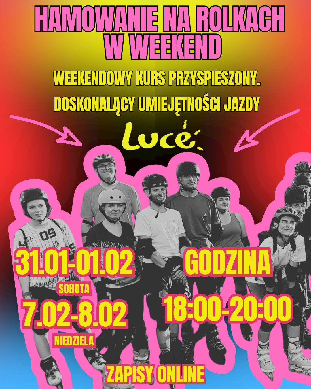  KURS PRZYSPIESZONY NA ROLKACH – dla dorosłych i młodzieży - weekendowy